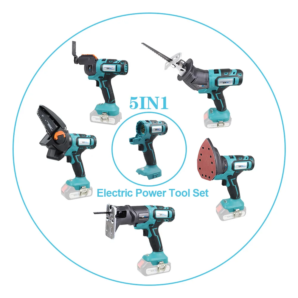 10 in 1 For Makita 18V Battery Jig Saw/Drill/Circular Saw/Chain Saw/Oscillating Tool/Sander/Wrench/Screw Driver Attachment