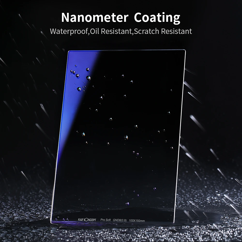 K & f concept-filtro quadrado gnd8, com suporte, graduado, densidade neutra, hd, vidro óptico, à prova d'água, kit de filtro de lente