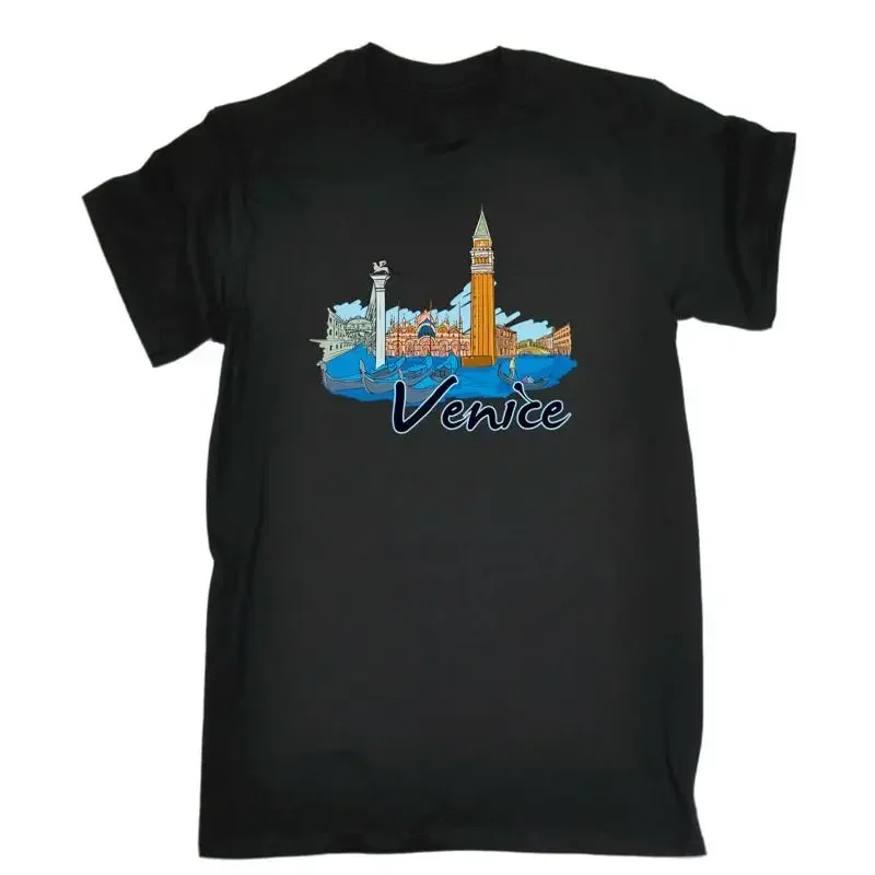 Venice Italy Country Flag Destination Mens Funny Novelty T Shirt