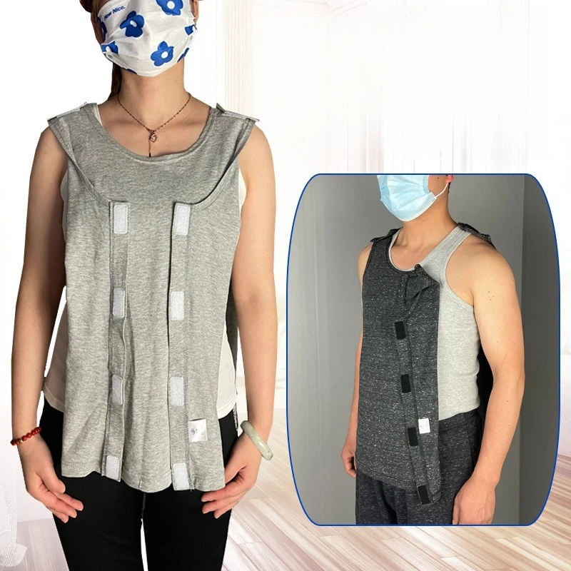 Summer Elderly Vest Open Shoulder One Piece Fully Adhesive Arm Fracture Surgery Hospitalized Patients Easy Wear Take Off Clothes