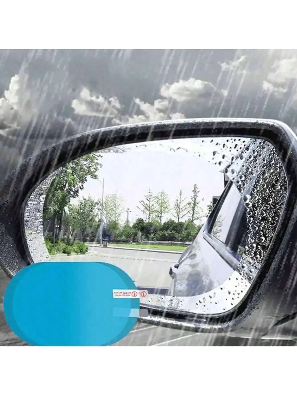 Car rearview mirror rainproof film side window HD water-repellent film reversing mirror full screen anti-fog nano waterproof fil