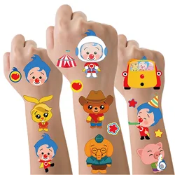 6Pcs Cartoon Plim Temporary Tattoo Stickers Temporary Tattoo Sticker Cartoon Plim Fake Tattoo For Kids Birthday Decorative suppl