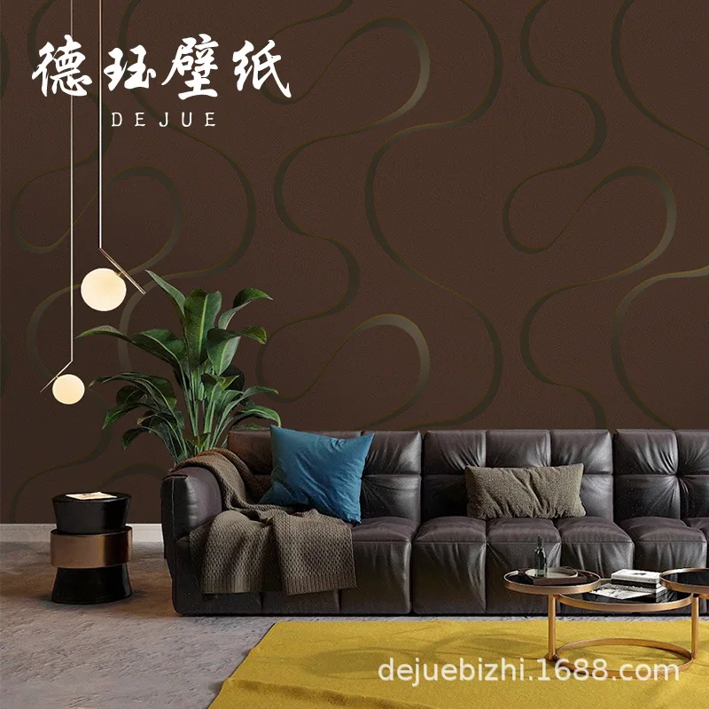 Nordic Wave Pattern Curved Stripe Wallpaper Modern Minimalist Living Room Bedroom TV Wall Background Paper Elegant Feel