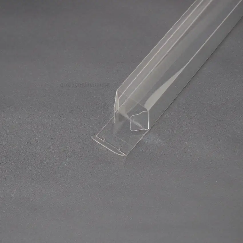 50Pcs/Lot 2x2x12.5cm 17cm PVC Plastic Transparency Display Box For Dispensing Tube Perfume Spray Pen Slender Oil Bottle