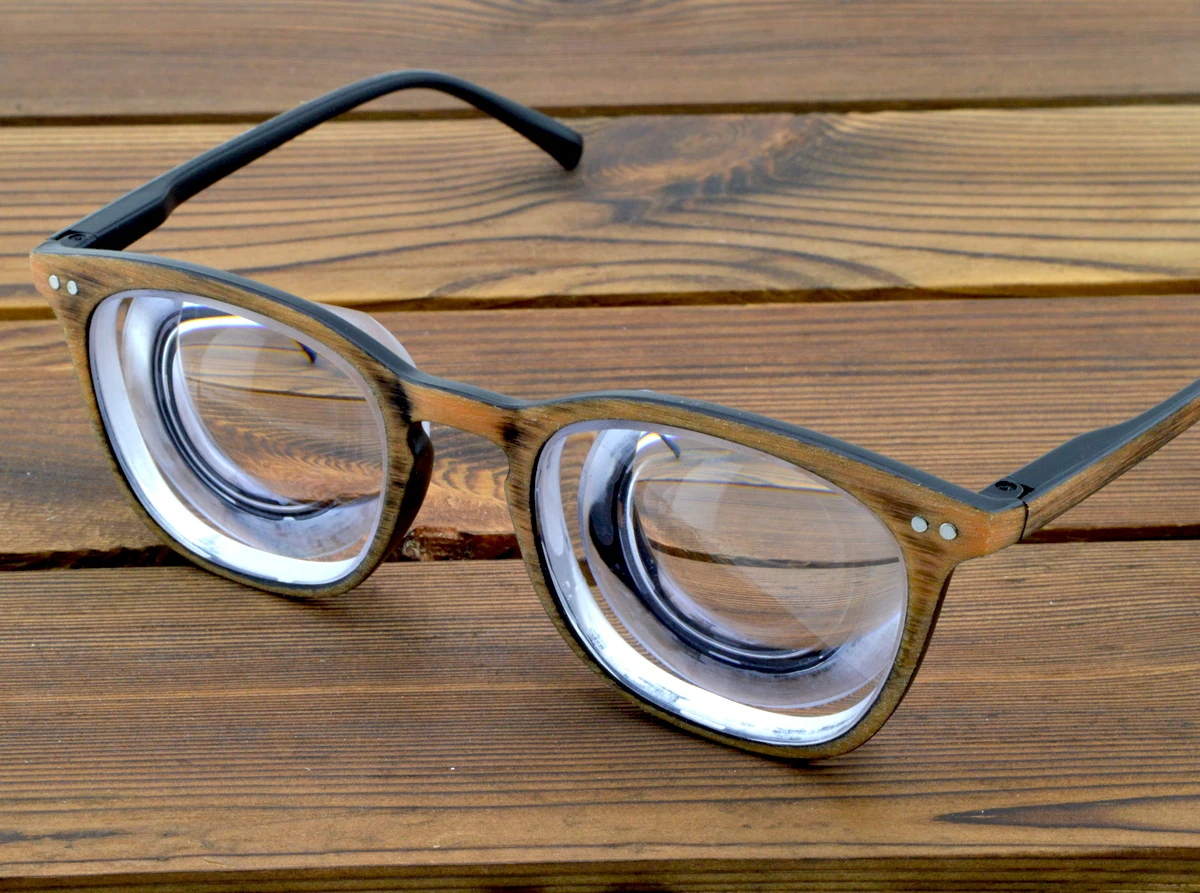 Okulary korekcyjne Clara Vida Wood Veil na krótkowzroczność (myopia) -11 do -20D PD64