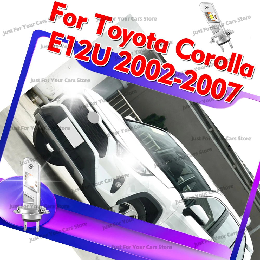 

2x LED Headlights 30000LM Car Front Head Lamp H7 Led 6000K White For Toyota Corolla E12U 2002 2003 2004 2005 2006 2007 Plug&Play