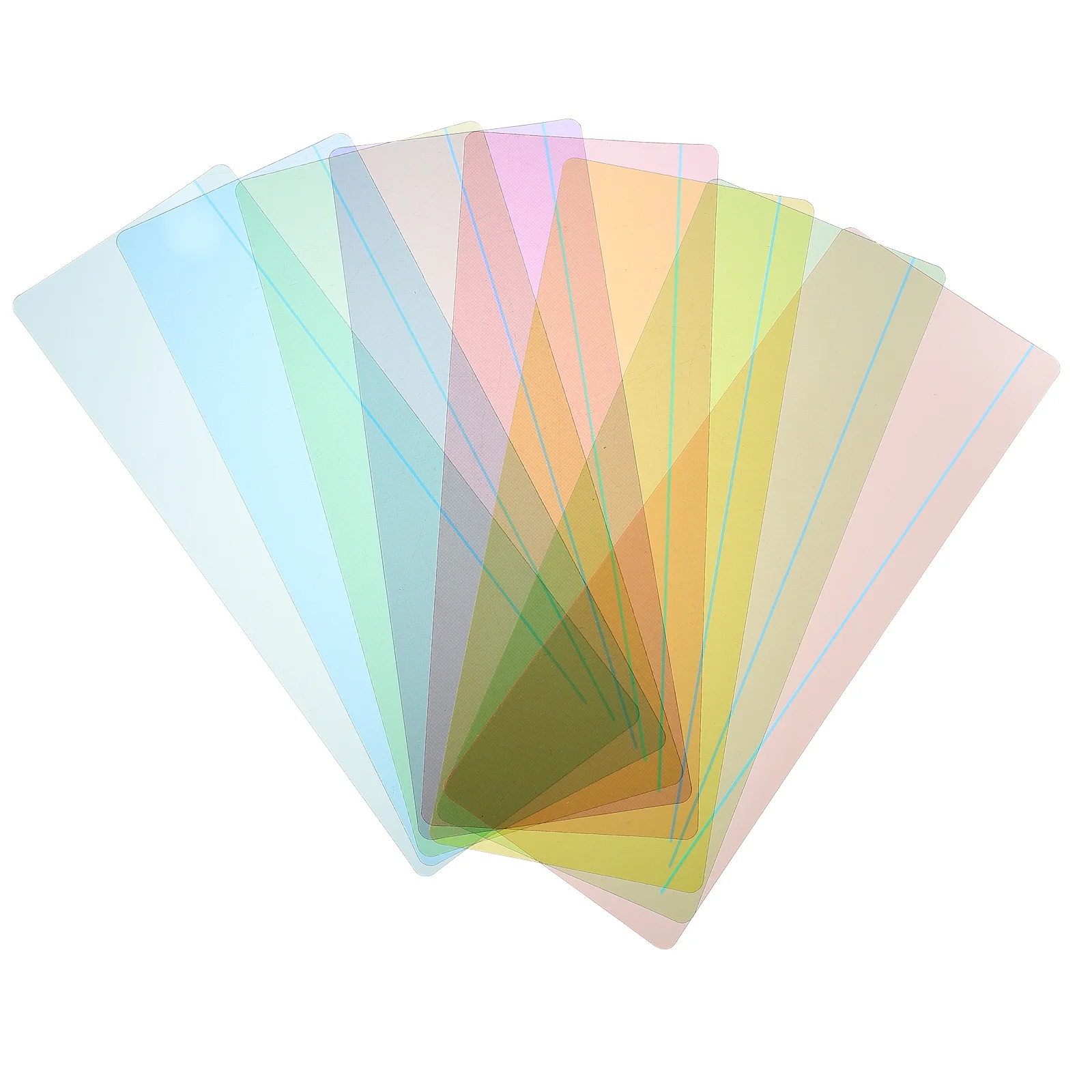 

8Pcs Bookmarks Colored Overlay Reading Strips for Students Guided Reading Tracking Highlight Rulers School Supplies