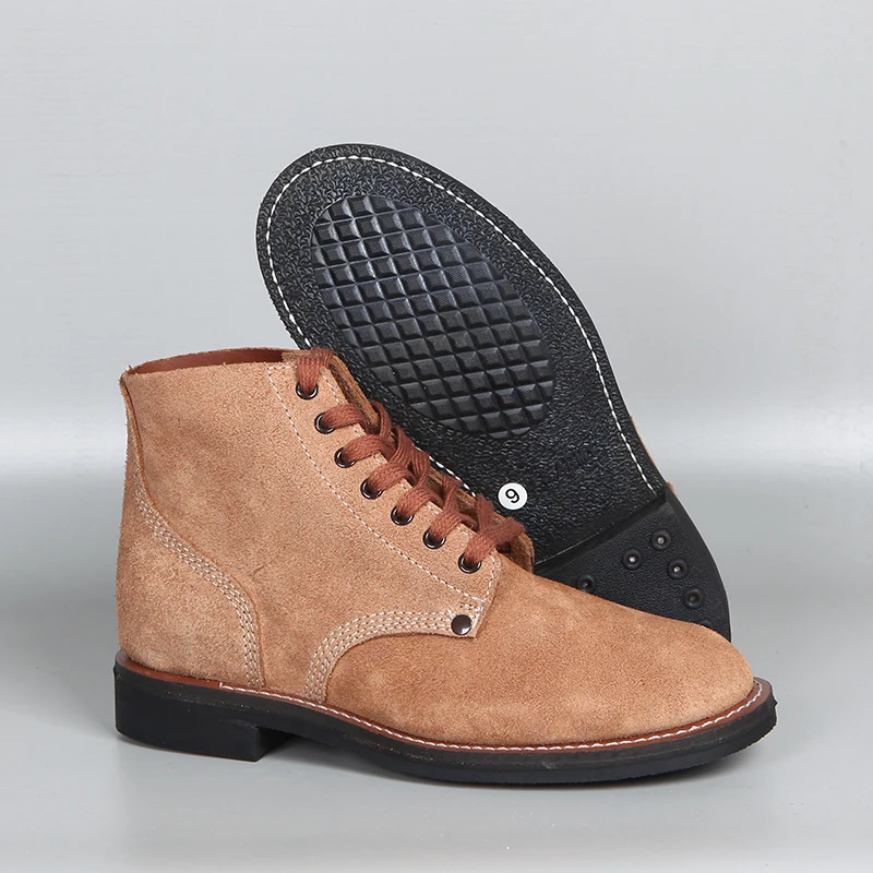 Stivali retrò Desert Boot da uomo Stivale da combattimento vintage US Navy W Stivale da lavoro ort Suola in gomma con punta tonda alla moda