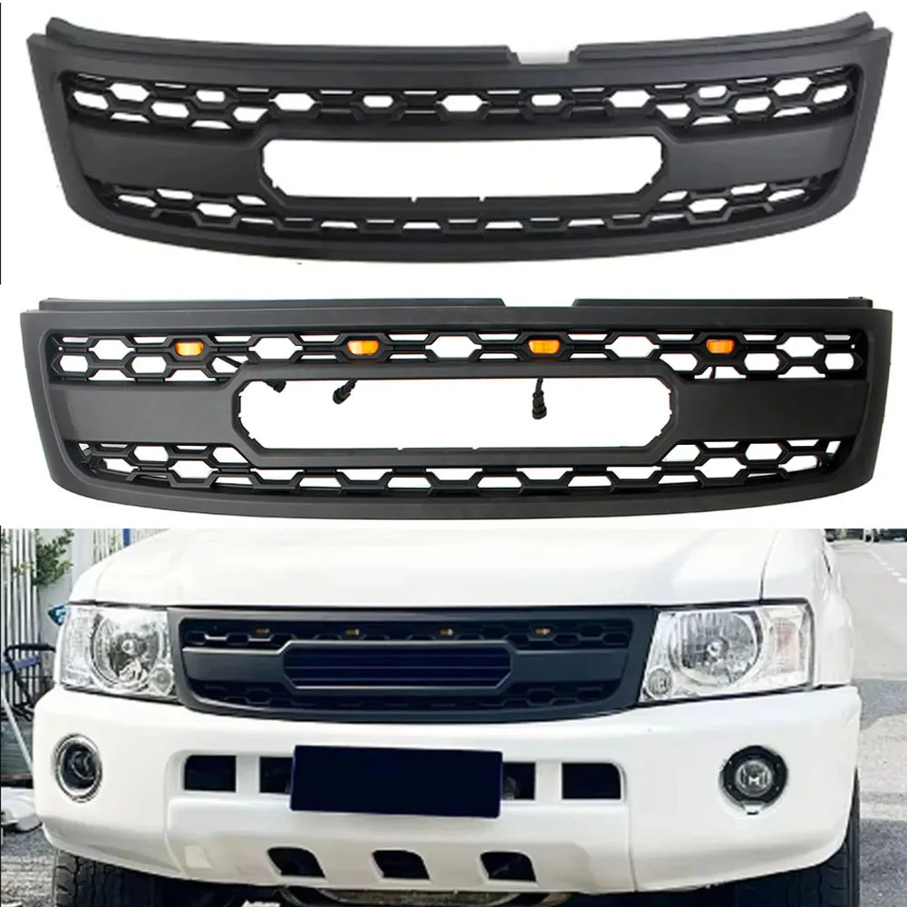 

Front Bumper Racing Facelift Upper Radiator Mesh Grilles With LED Lights Fit For NISSAN PATROL Y61 2005-2020