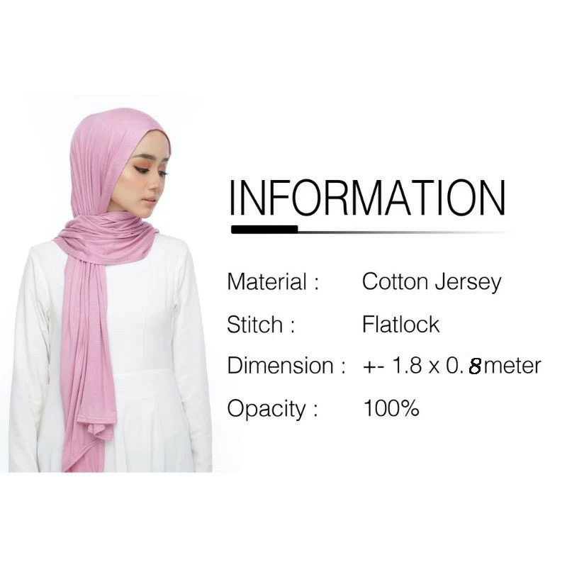 Newest Soft Cotton Jersey Double Loop Instant Hijab Muslim Headwrap Islamic Headscarf Scarf