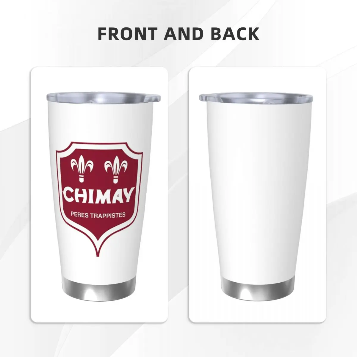 Chimay Stainless Steel Tumbler Vacuum Insulated Mugs Thermal Cold Bottle Straw With Lid 20oz - view 6