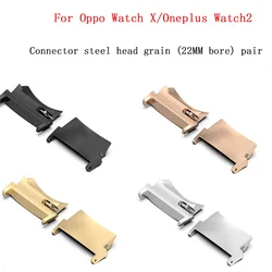 Oppo Watch X/Oneplus Watch2 스트랩 금속 시계 밴드 수리 핀 Smartwatch 용 스테인레스 스틸 22MM 내경 커넥터