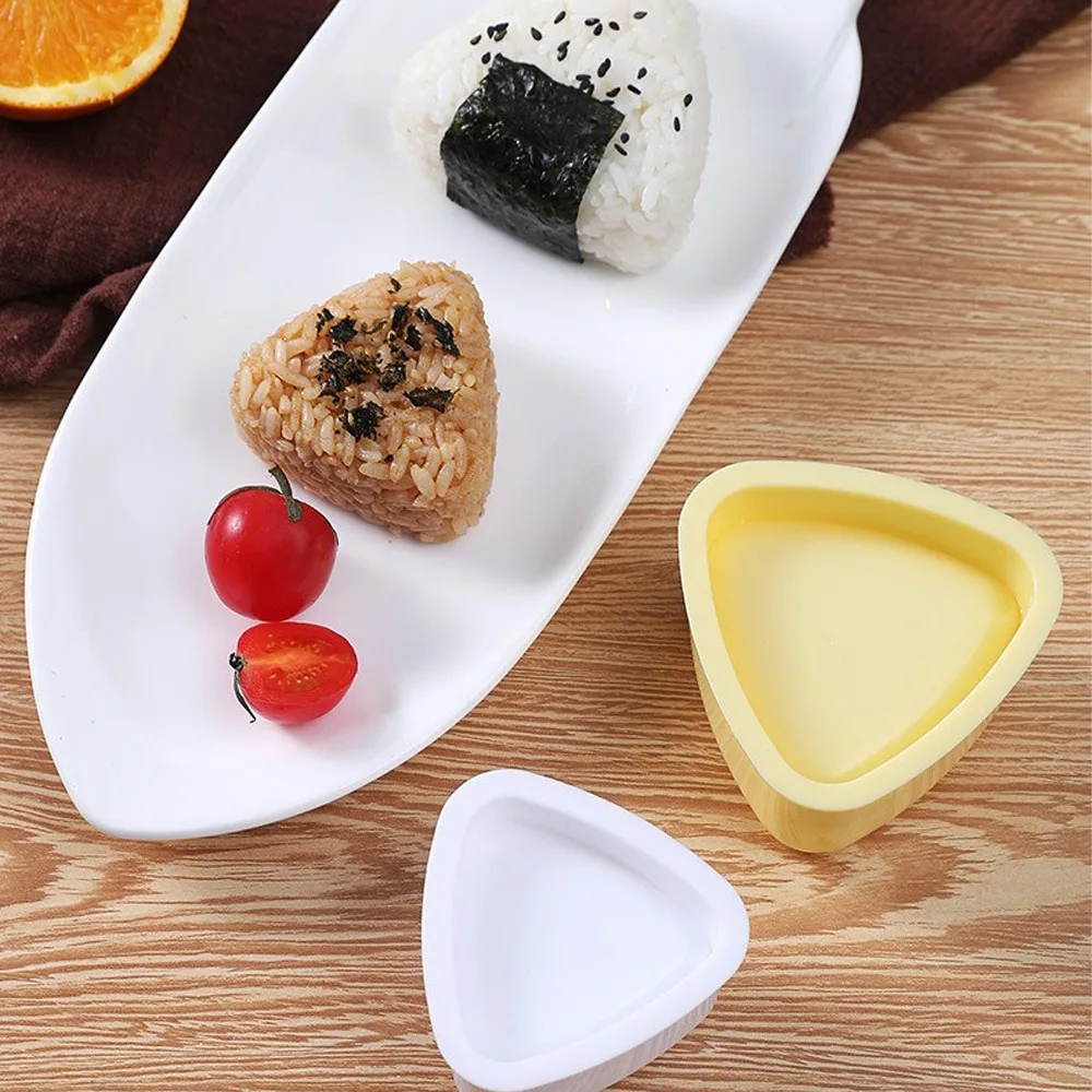 2pcs/setFood Grade Triangle Onigiri Mold Set Japanese Sushi Rice Ball Maker DIY Cooking Mould Easy Operation Kids Kitchen Baking
