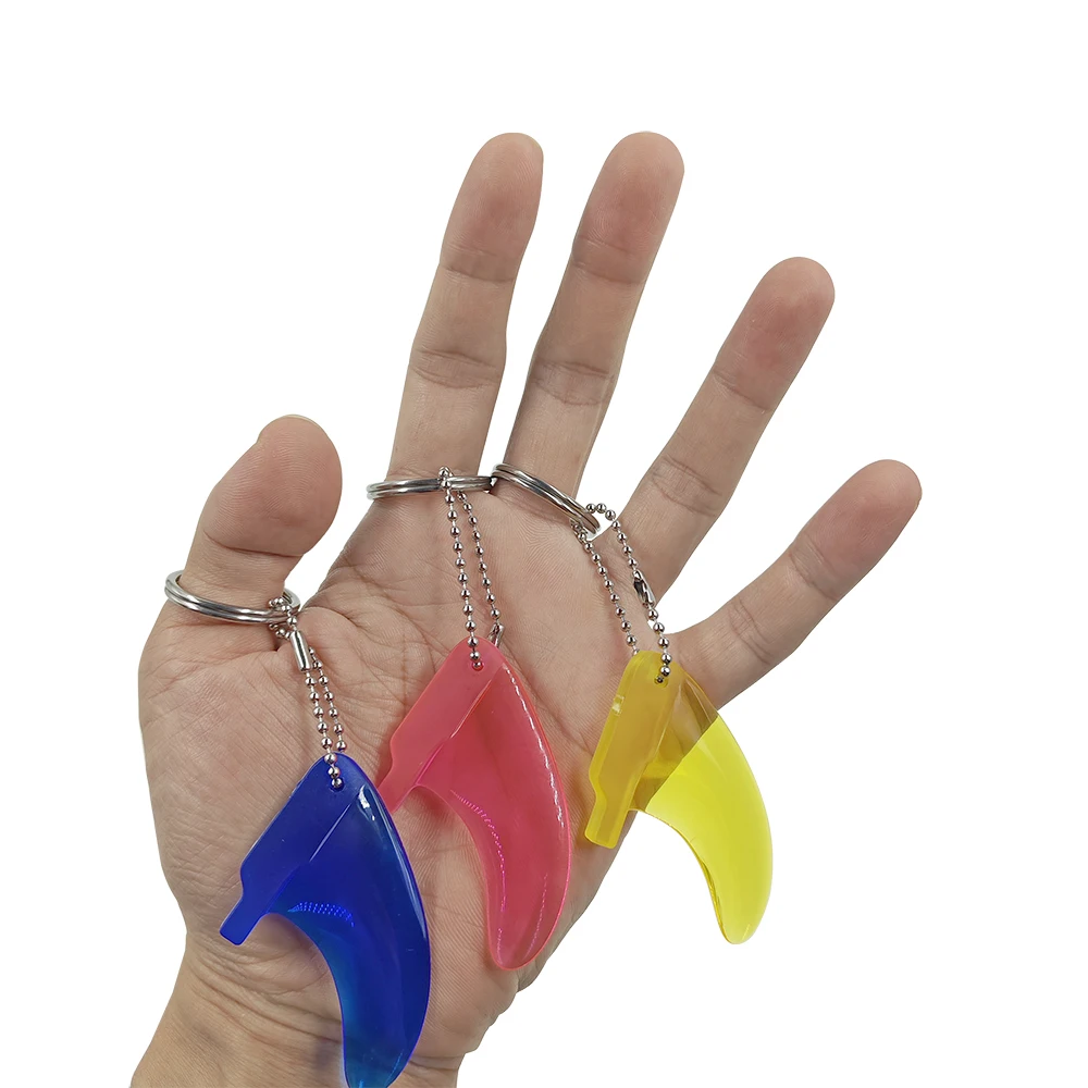 Key Chain Ring Clear Colorful Surf Fins Key Chain Surfing Accessories Surfboard Fins Key/USB Plug/Home Key Chains Ring