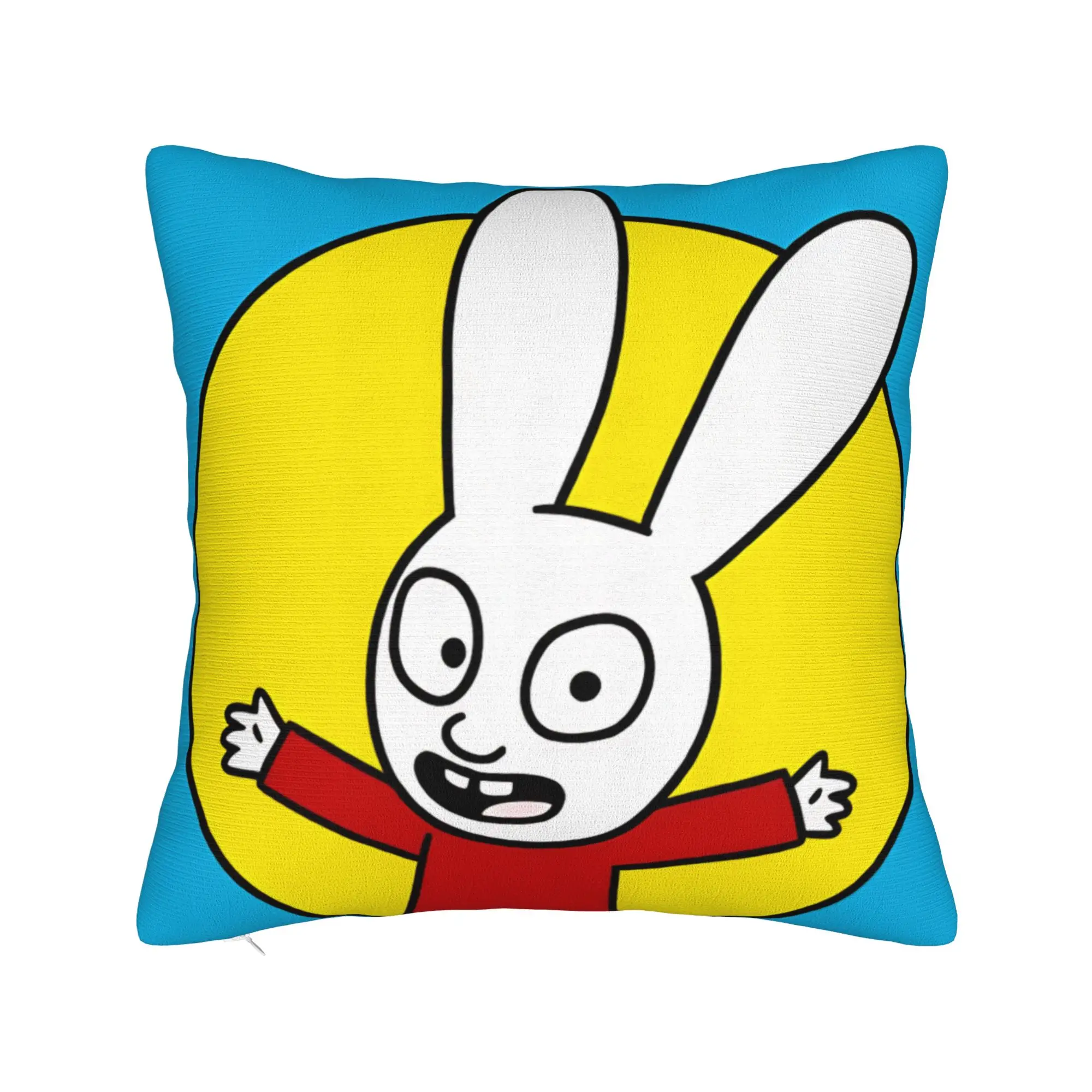 Simons Super Rabbits   Pillow Case  Kawaii Pillow Cover Soft Pillowcases For Living Room Bed Chair