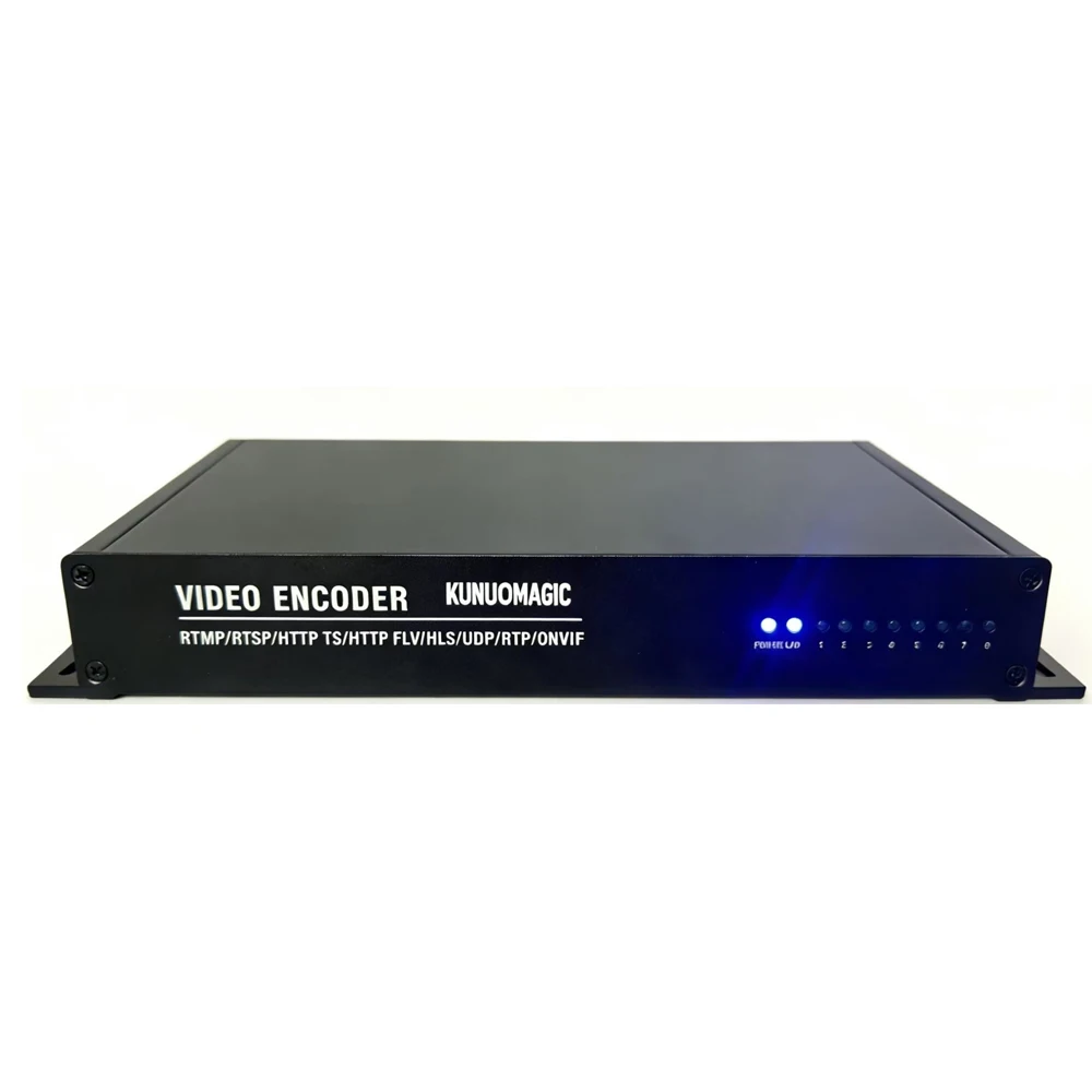 8 1 H.265 H.264 1080P HD 8-Channel Live Streaming Encoder HLS/RTMP/RTSP/SRT Protocols AAC MP3 Audio VBR/CBR Bitrate for