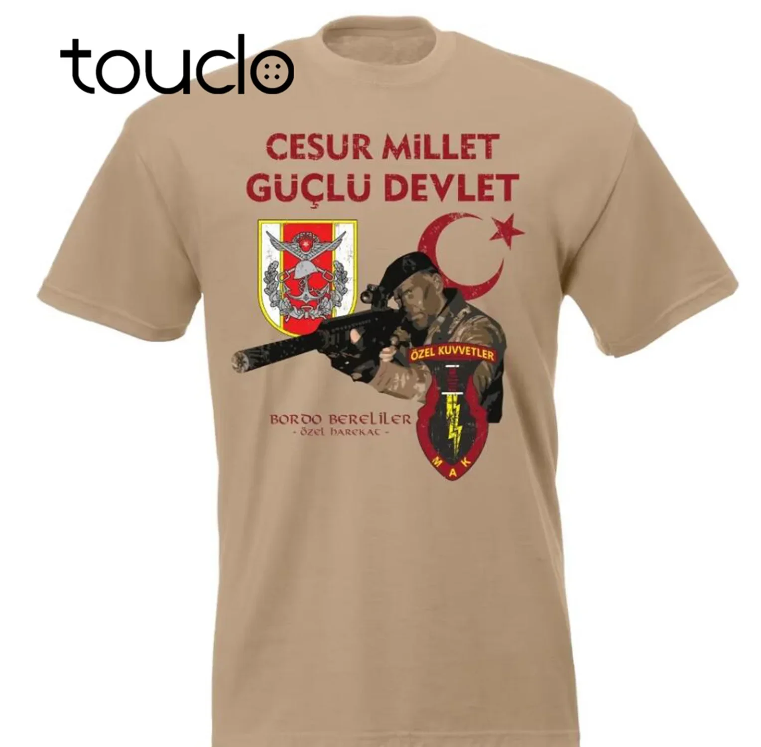 New Men T-Shirt Loose Clothes Bordo Bereliler Tsk Turkey Sniper Xx 47 T Shirt Creator
