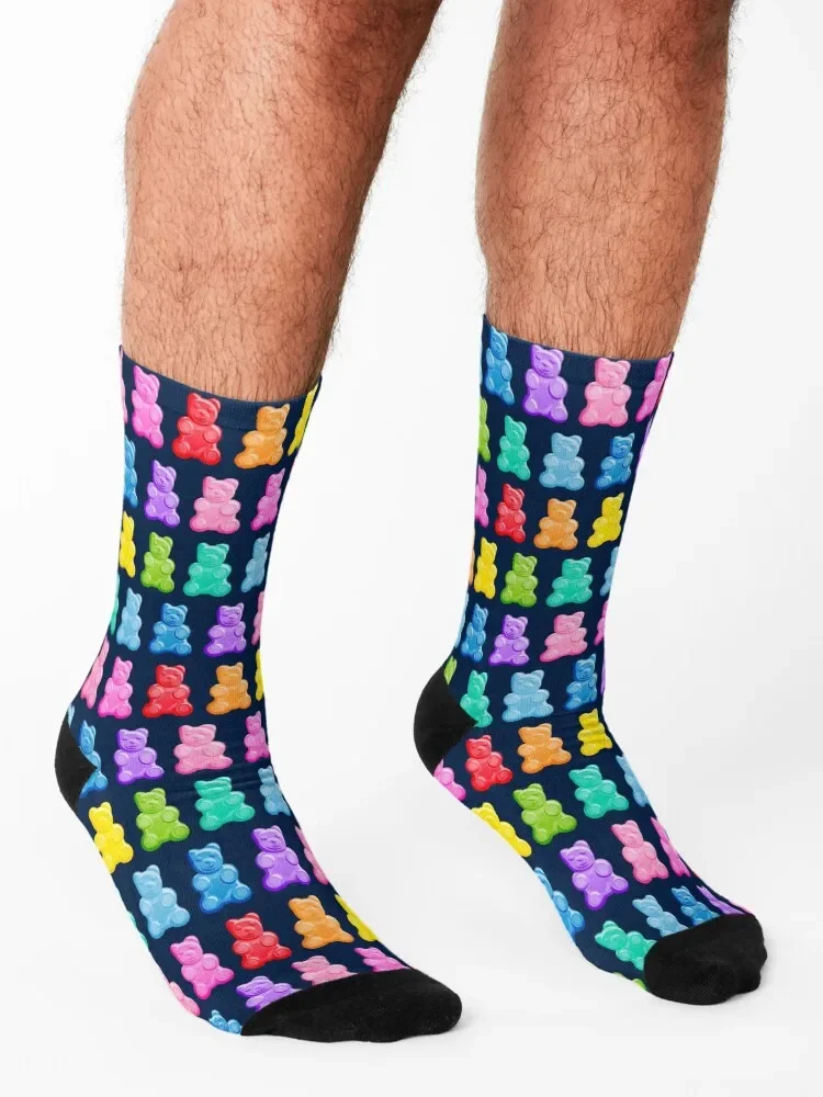 الدببة الصمغية على الجوارب البحرية جوارب متحركة للأطفال الجري مجنون السيدات الجوارب الرجالية