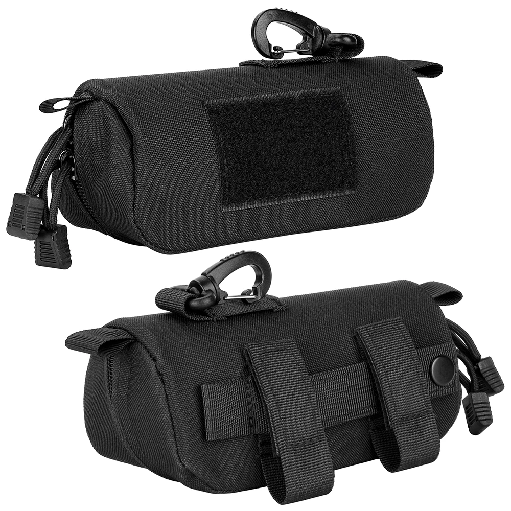 Taktisches MOLLE-Sonnenbrillenetui, halbharte Schale, Brillentasche mit Clip, bruchsicher und universelle Passform für Brillen und Sonnenbrillen