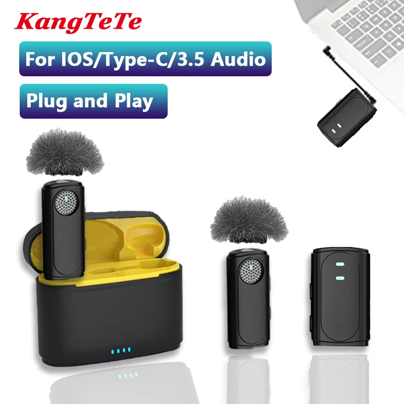 

Беспроводной петличный микрофон, портативный микрофон с шумоподавлением для записи аудио и видео, живого интервью, микрофон для iPhone 3,5, аудио интерфейс TC