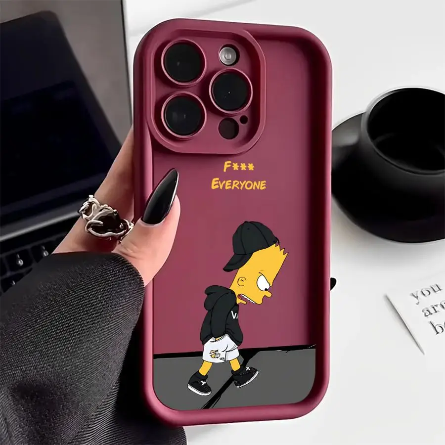 حافظة هاتف ديزني كول سمبسنز بارت لهاتف آيفون 16 13 12 11 15 14 Plus Pro Pro Max 13 12 Mini X XS Max XR 7 8 SE