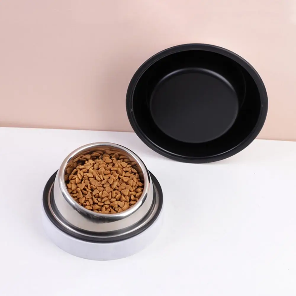 Slant Mouth Stainless Steel Pet Bowl Anti Rollover Cat Tilted Bowl Cat Neck Protection Dish Anti Slip Bottom Pet Feeding Bowls