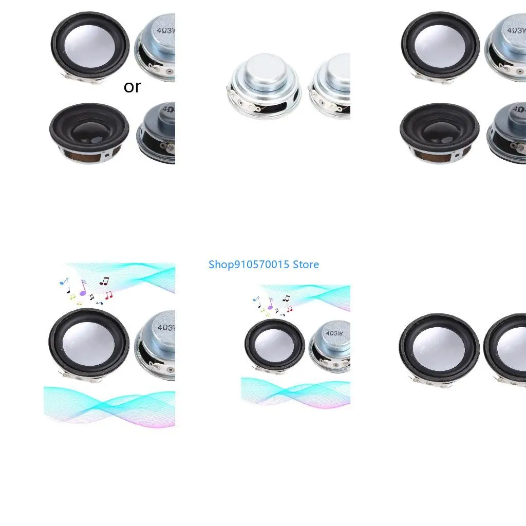 B95C 2Pcs 4021 Mini Horn Speaker Notebook Speakers 4 Ohm 3W Loudspeaker for DIY Home Theater Modification
