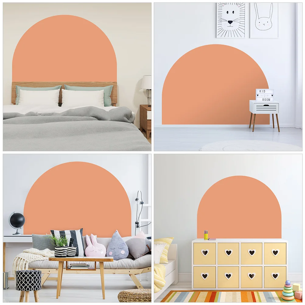 

Geometric Wallpaper Arch Sticker Half Circle Headboard Decor Semicircle Removable Wall Decal For Home Living Room Bedroom Modern