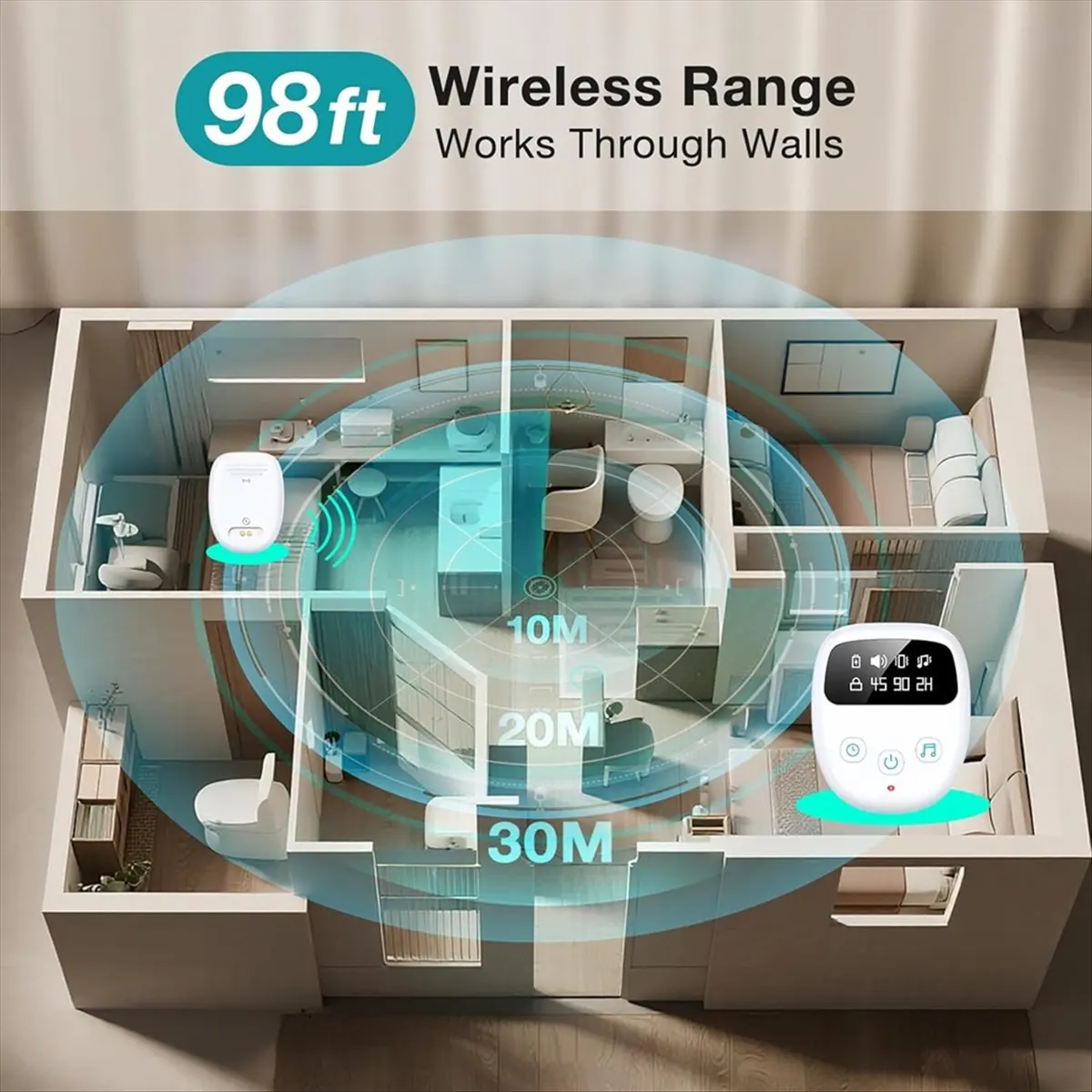 

Беспроводная сигнализация при ночном недержании мочи, перезаряжаемая, с 3 режимами, водонепроницаемая и многоразовая, подходит для пожилых людей и детей