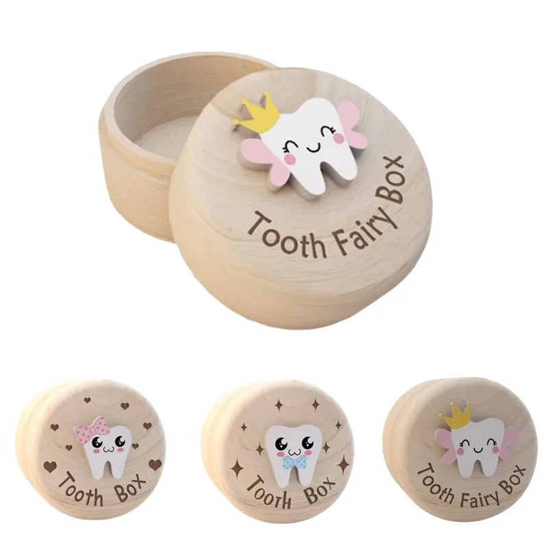 Wooden Milk Teeth Organizer Durable Collecting Teeth High Quality Baby Tooth Box Save Gifts Tooth Box Lembrançasde Bebê Baby Box