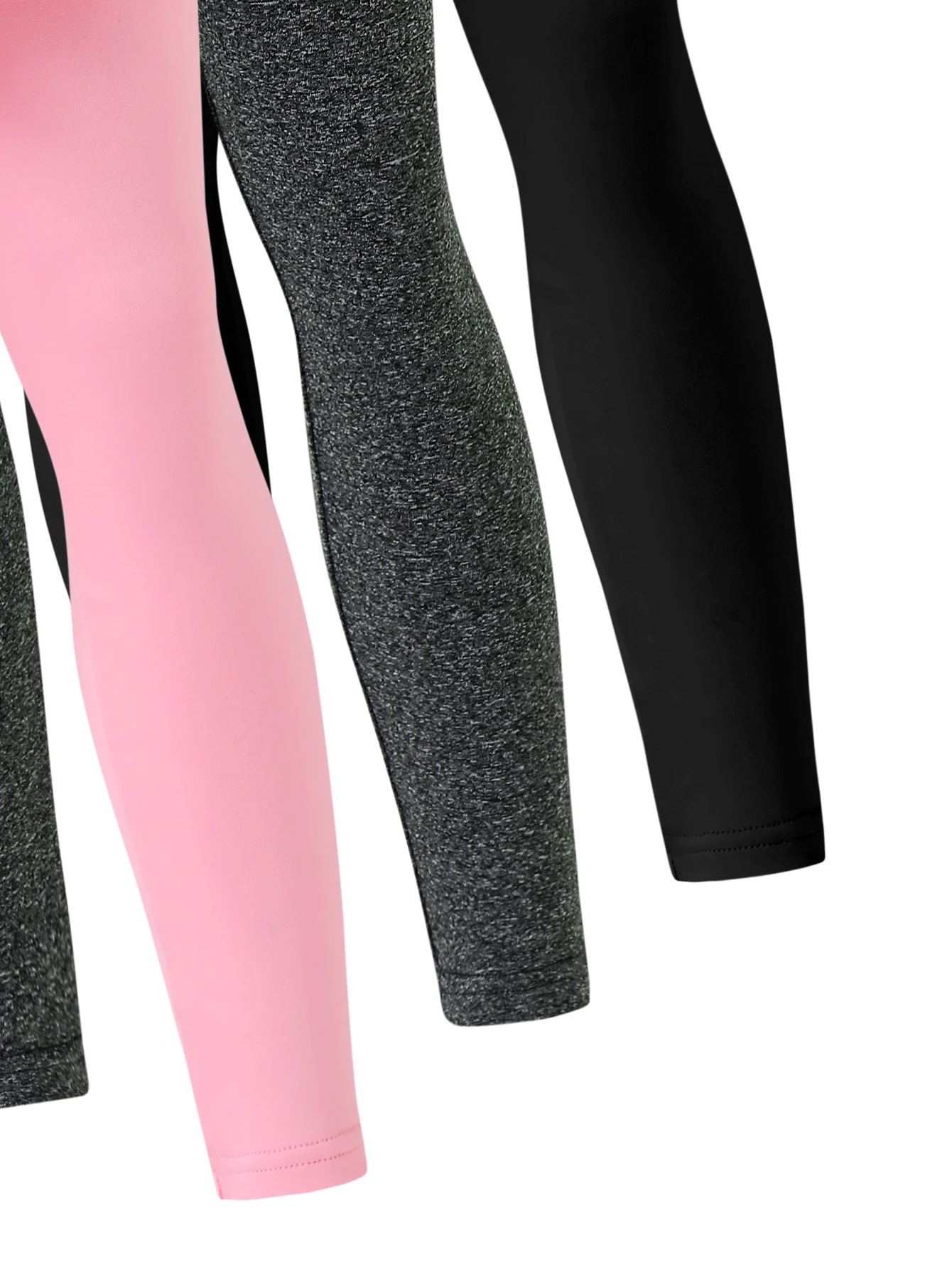 Mädchen, 8-12 Jahre, Herbst-Winter-Mode, Sport-3-teiliges Set, hoch geschnittener, einfarbiger Skort für Laufen, Tennis und Yoga – Detail 6