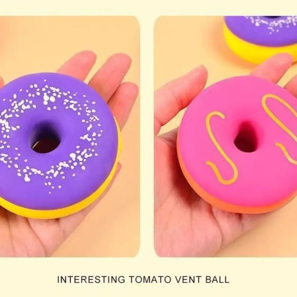 Soft Texture Donut Squeeze Donut Shape Dessert Style Donut Squishy Pinch Le Colorful Stress Relief Sensory Ball Home Relaxation