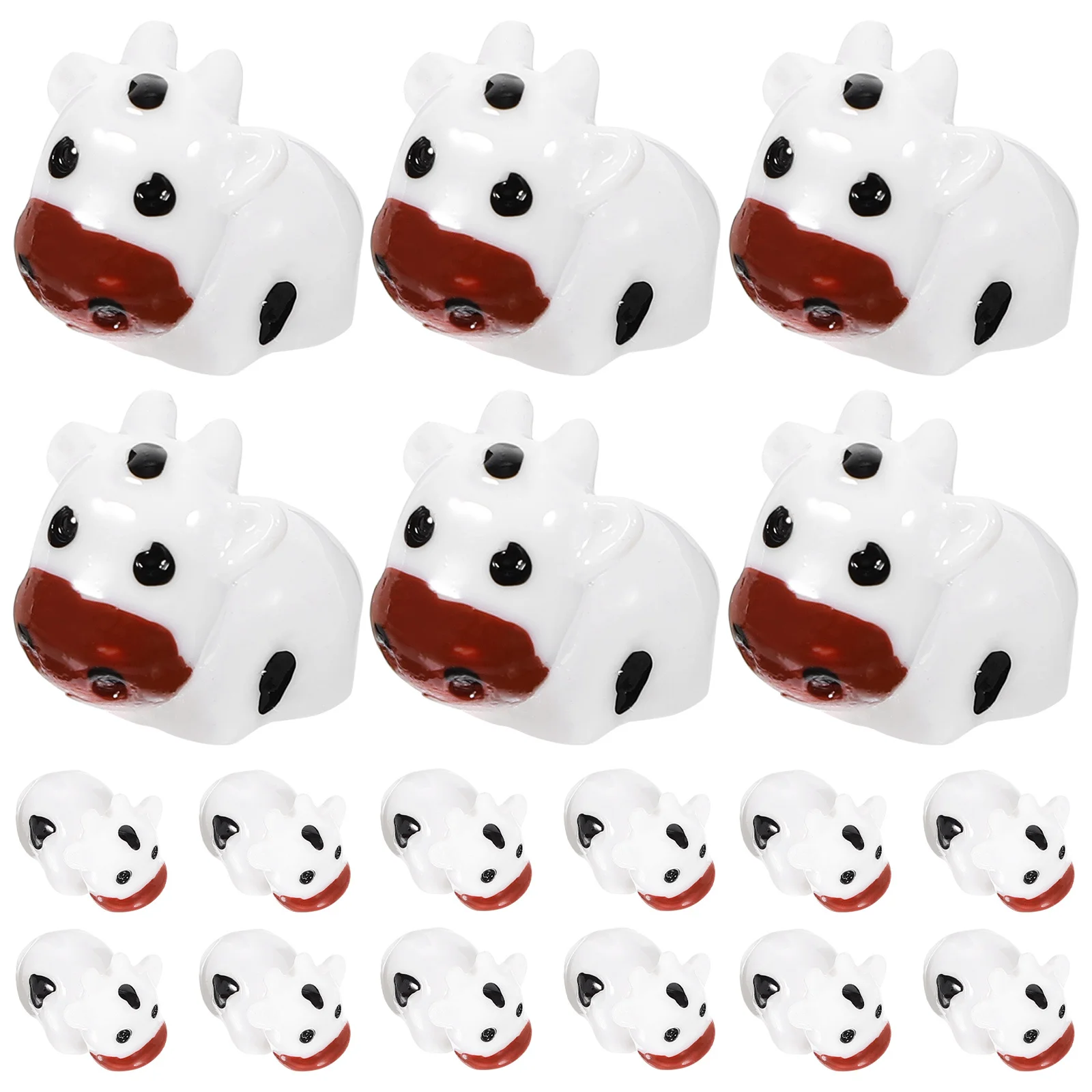 

35Pcs Mini Cow Resin Animals Durable Micro Landscape Garden Moss DIY Craft Decoration Set Miniature Cow Figurine