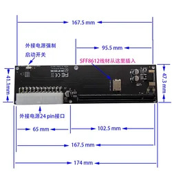 External Graphics Adapter Card, Supports Bluetooth Head, ThinkBook 16 + M.2 Interface, Oculink SFF8612