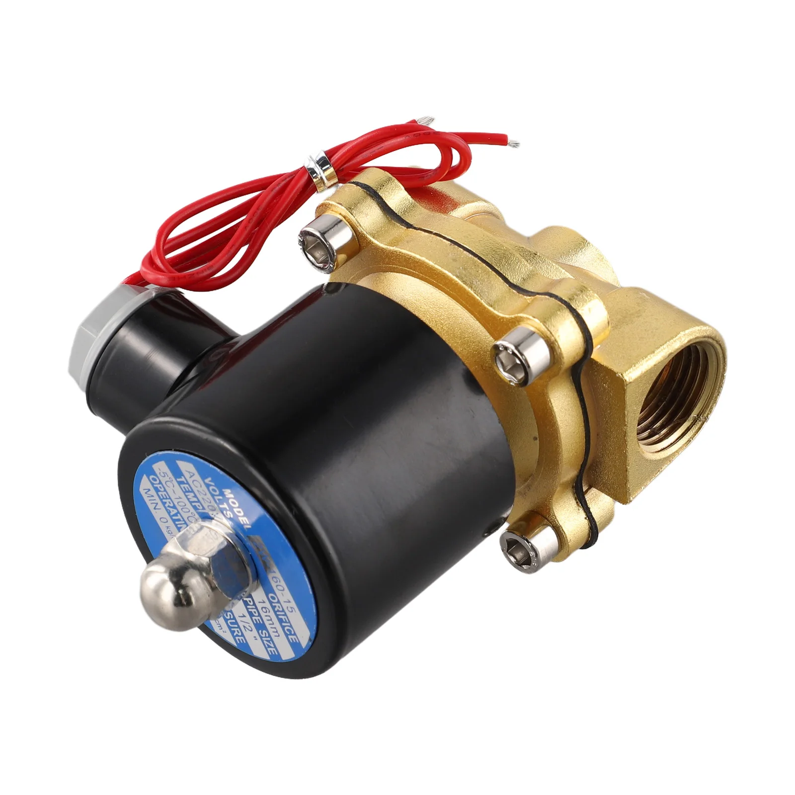 12V 24V 220V Solenoid Valve Electric Solenoid Valve Brass Material Corrosion-resistant Easily Replaceable IP65 Rating