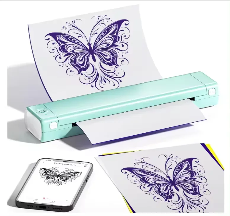 M08F Bluetooth Tattoo Stencil Printer Wireless Thermal Tattoo Copier Machine Portable Letter Tattoo Printer For Business/Artists