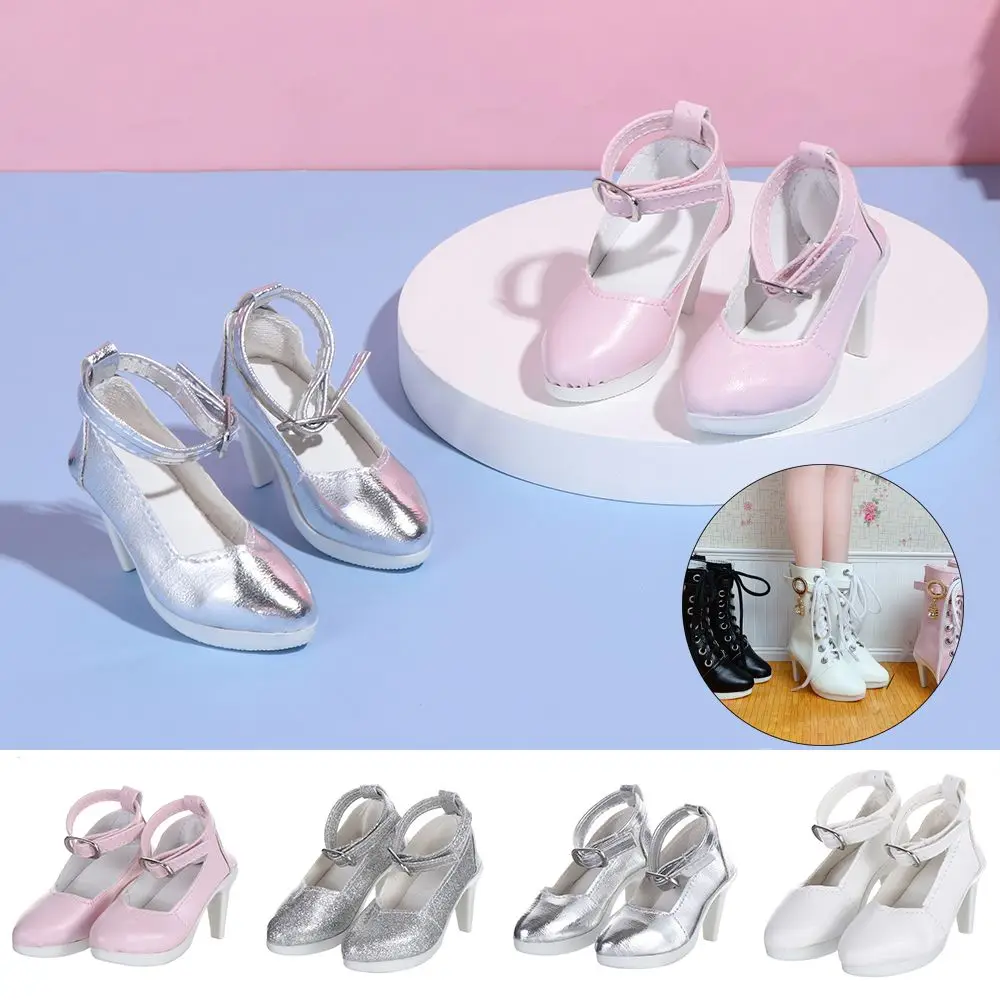New 11 Styles 7.8CM Doll DIY Wearing PU Leather 60cm Doll Boots Fabric Shoes Play House Accessories Differents Color