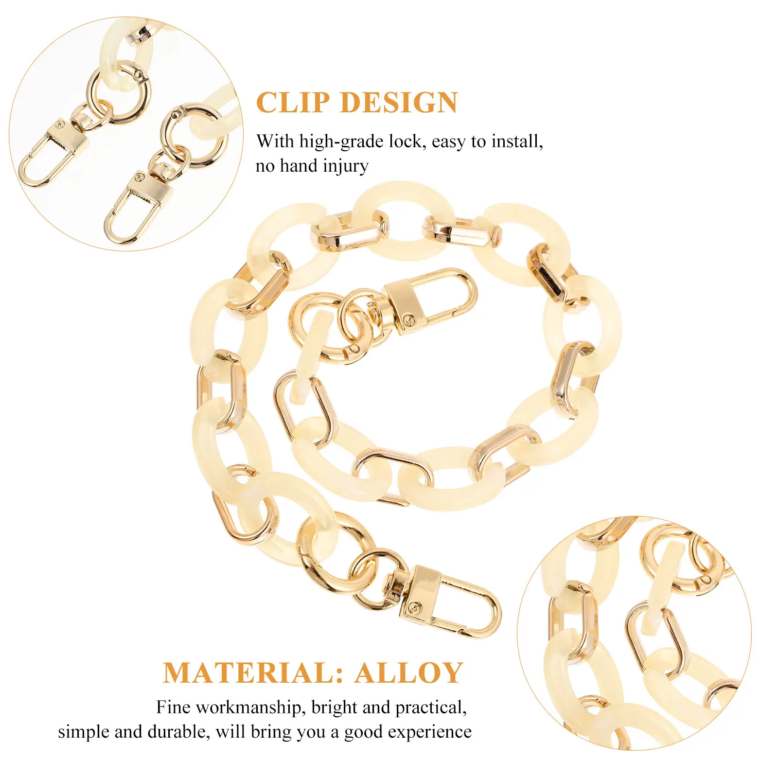 สายคล้องกระเป๋าเรซิ่นสีสันสดใส แฟชั่น น้ำหนักเบา ใช้ได้ทั้งแบบคลัทช์และสะพายไหล่ สำหรับใช้งานกลางแจ้ง อุปกรณ์เสริมกระเป๋าถือ ดีไซน์เก๋ ทันสมัย