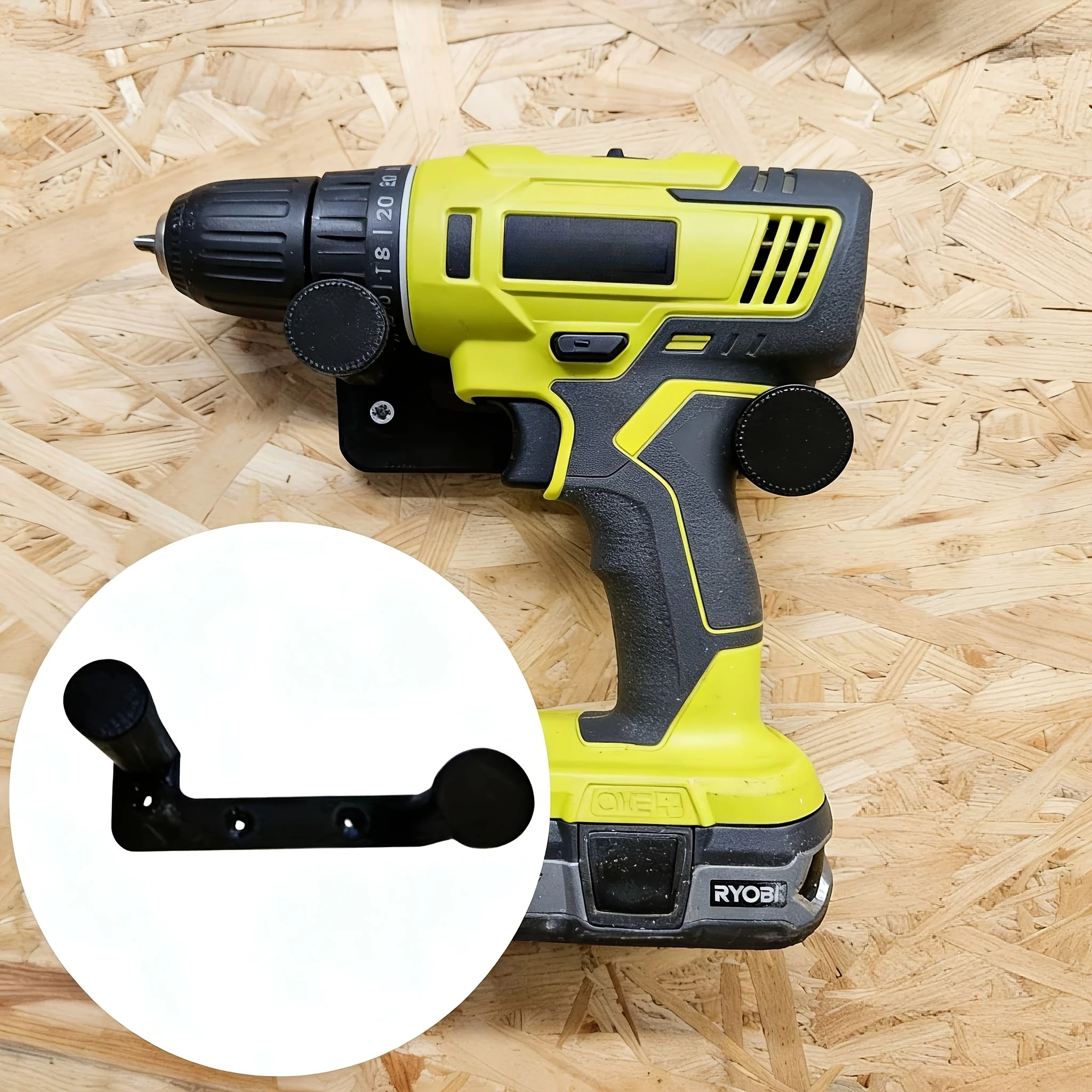1Pc Power Tool Wall Mount Bracket, Space Saving Garage Workshop Wall Hanger, Power Tool Accessory (Screws Not Included)