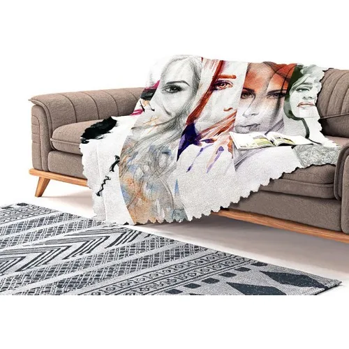 Realhomes Fashion Womens Digital Printed Chenille Sofa Throw