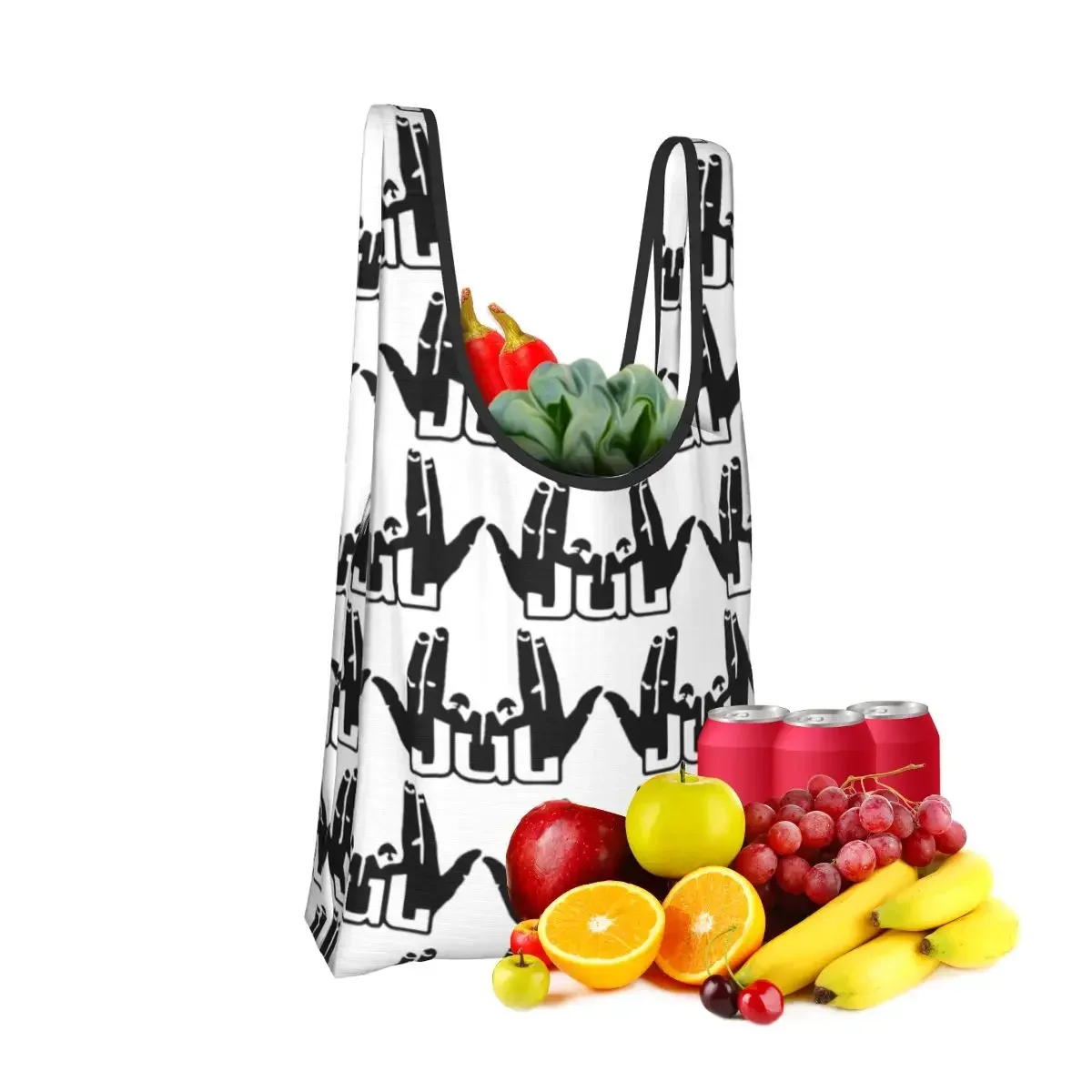 Jul Sign 2 Shopping Bag Portable Tote Bags Reusable Shoulder Shopper Bag Groceries Handbag