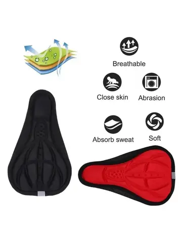 1PC Bicycle Saddle Cover 3D Soft Thickened Sponge Pad for MTB Breathable Outdoor Cycling Seat Cushion Bike Accessories