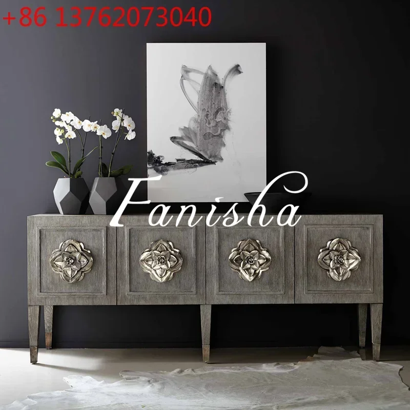 

Французский ретро-шкаф для столовой из массива дерева, пристенный, со встроенной системой хранения, в стиле лёгкой роскоши, с высоким уровнем эстетики.