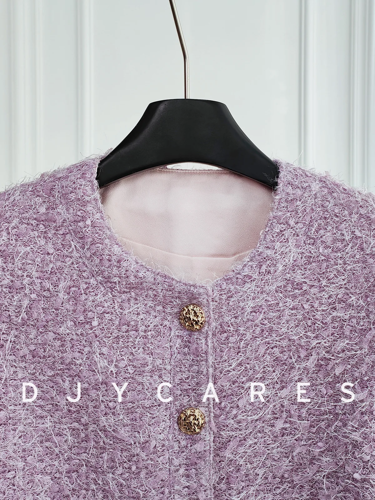 New DJYCARES Exquisite purple coarse woolen coat, fashionable T470