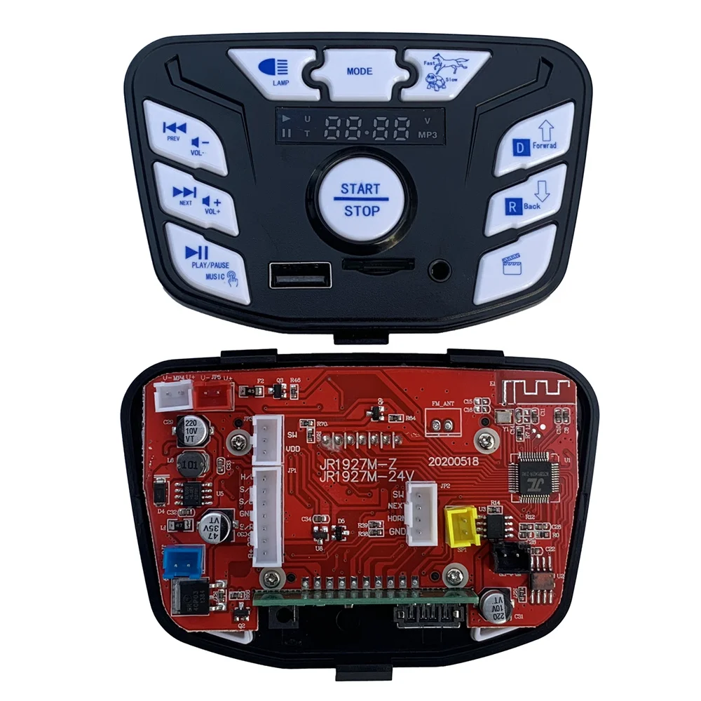 Consola Central de coche eléctrico para niños, interruptor de control de potencia del carro de bebé eléctrico, transmisor de música bluetooth, 12V,