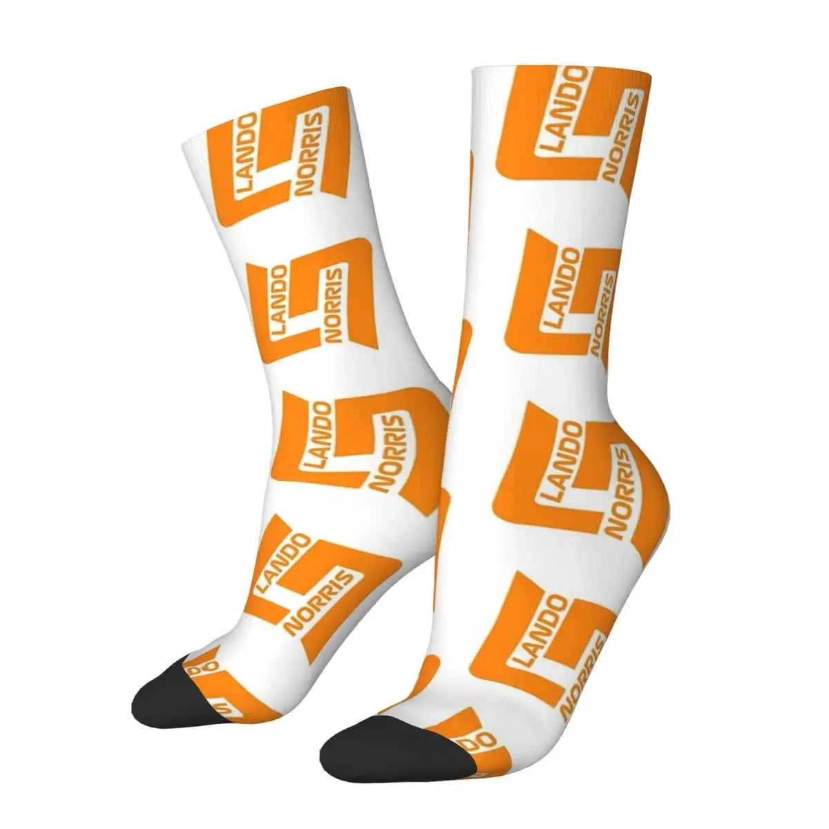 Lando Norris LN 4 Socks Harajuku Sweat Absorbing Stockings All Season Long Socks Accessories for Man's Woman's Birthday Present