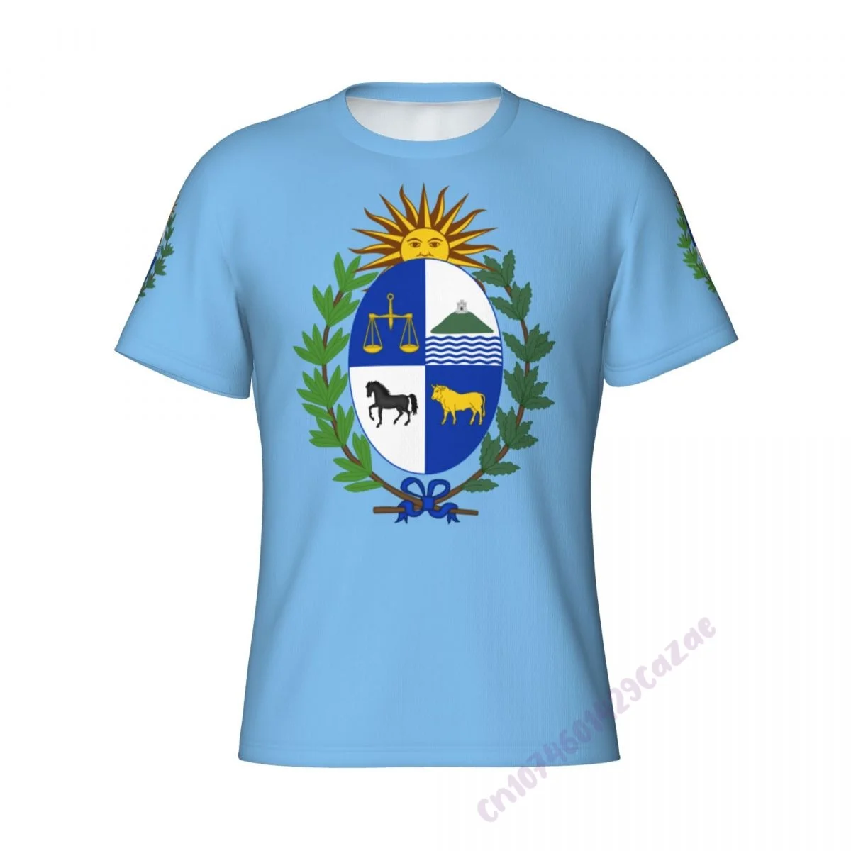 Uruguay Flag 3D T-shirt Men Running Sport Skinny Short Tee Shirt Male Gym Fitness Bodybuilding Workout Tops Clothing