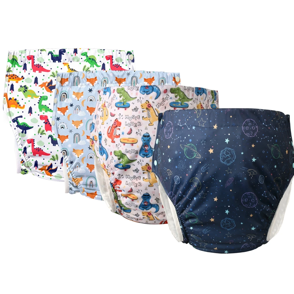 Unisex Printed Reusable Adult Cloth Diaper Waterproof Leakproof Elderly Incontinence Underwear Breathable Nappy Pad