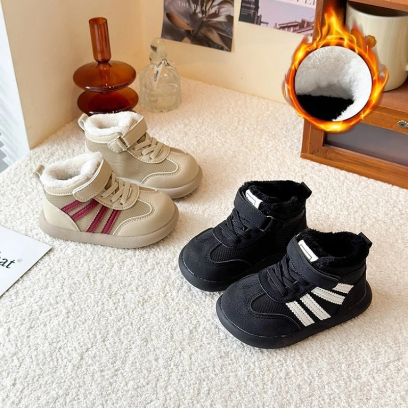 

Baby Warm Ankle Boots Kids Comfortable Boys Girls Fashion Boots 2025 Autumn Winter New Baby Walking Shoes Soft Bottom Sneakers