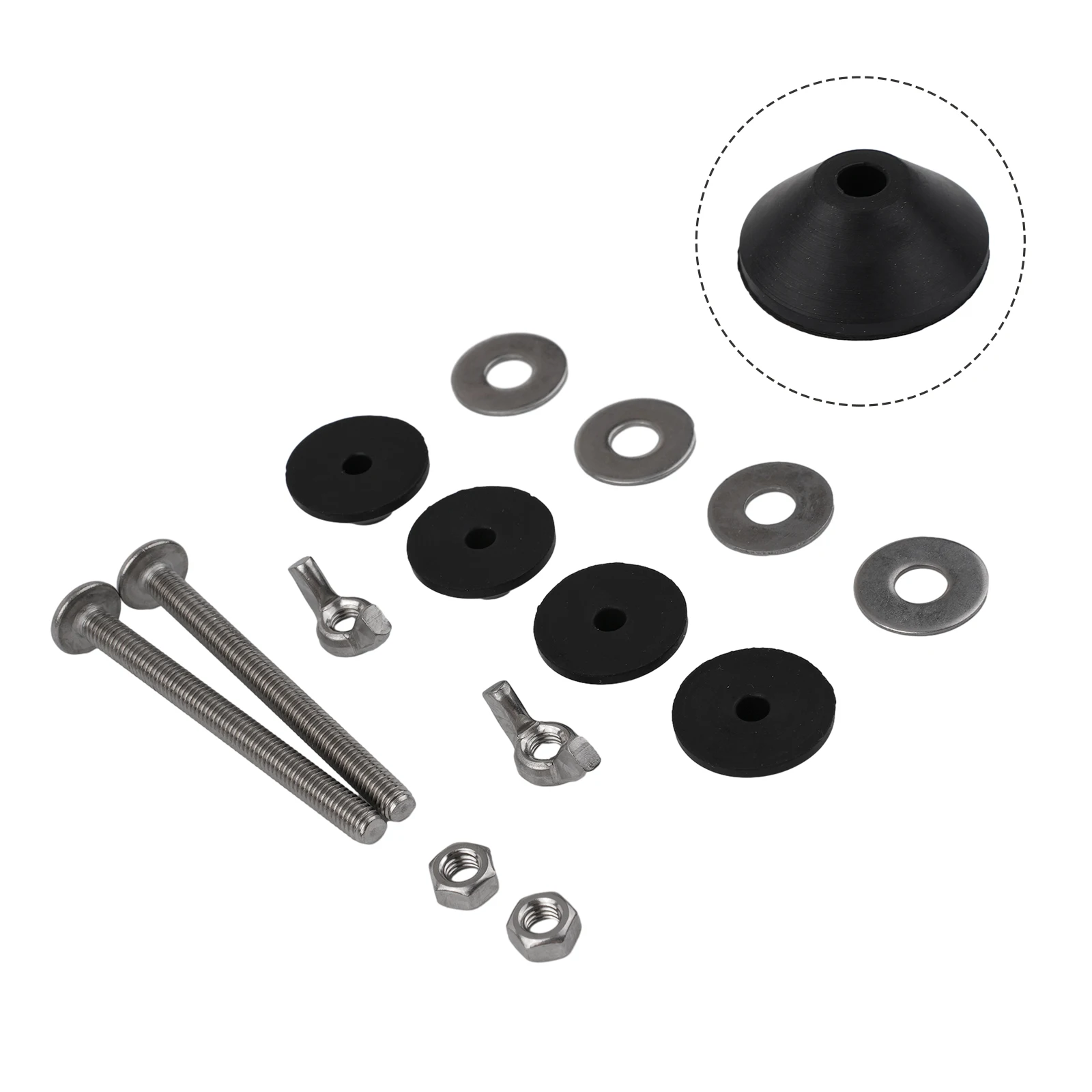 Garden Fixtures Home Improvement Home Plumbing Tank Bolt Pan Silver Bolts WC Close Coupling Fixing Fitting Rubber